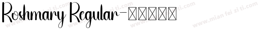 Roshmary Regular字体转换